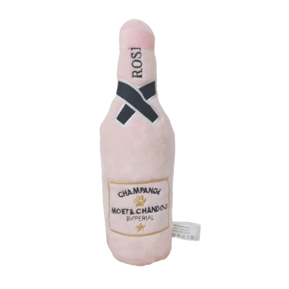 champagne bottle chew toy