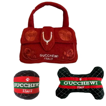 Gucchewi designer plush chew toys 