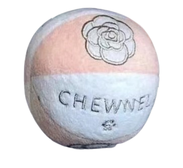 designer inspired plush ball dog chew toys